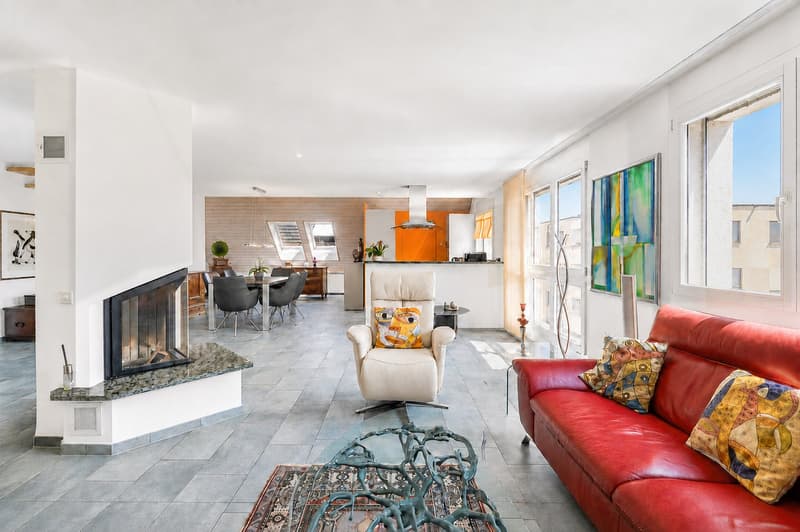 Grosszügige Dach-Maisonettewohnung mit Südwestterrasse und Alpensicht (6)