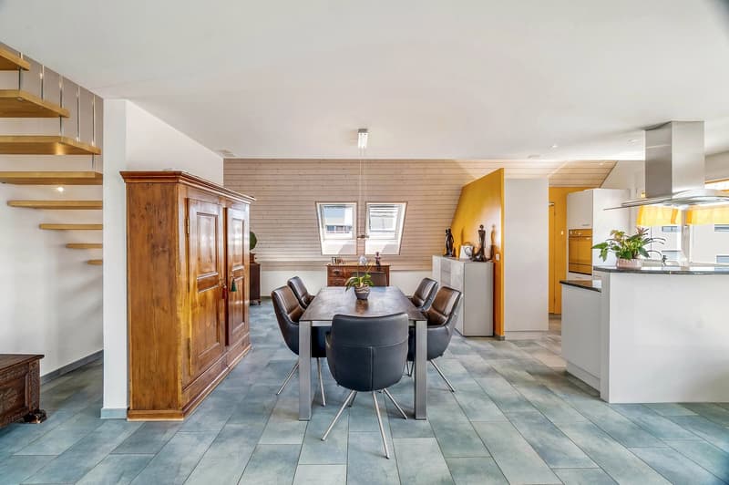 Grosszügige Dach-Maisonettewohnung mit Südwestterrasse und Alpensicht (4)