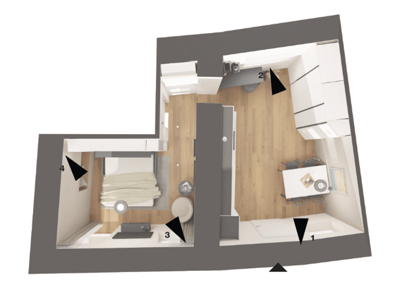 Modernes 1.5-Zimmer-Apartment in Mendrisio mit Balkon (5)