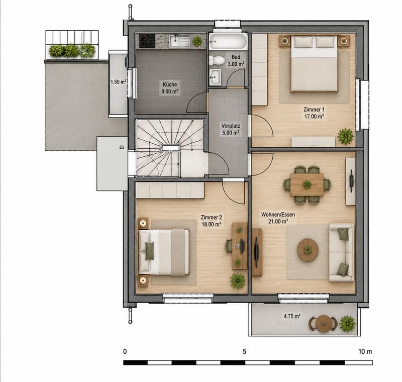 Gemütliche 3-Zimmer Wohnung zur Miete in Pratteln (5)