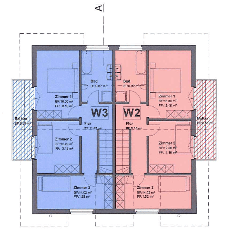 Grosszügige 4.5-Zimmer-Maisonette mit zwei Balkonen und Weitsicht an ruhiger Lage (12)