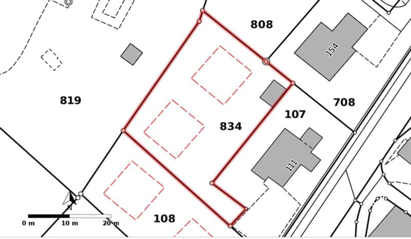 Deux parcelles voisines - 1912 m² de terrain constructible (2)