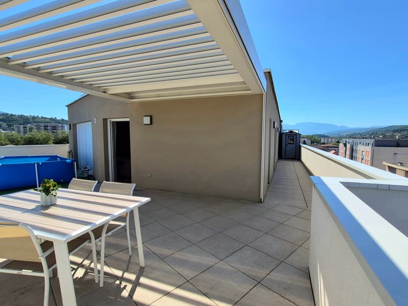 Attique T4 d'exception   Vue panoramique montagnes 92 m² terrasse de 80 m² (11)