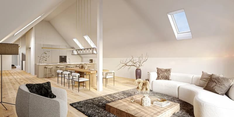 Spaziosa mansarda con ascensore direttamente nell'appartamento – nuovo edificio ad Aesch ZH (1)