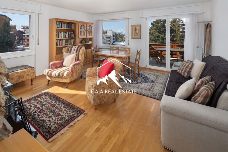 3.5 rooms in the heart of Crans Montana with a view and garage (1)