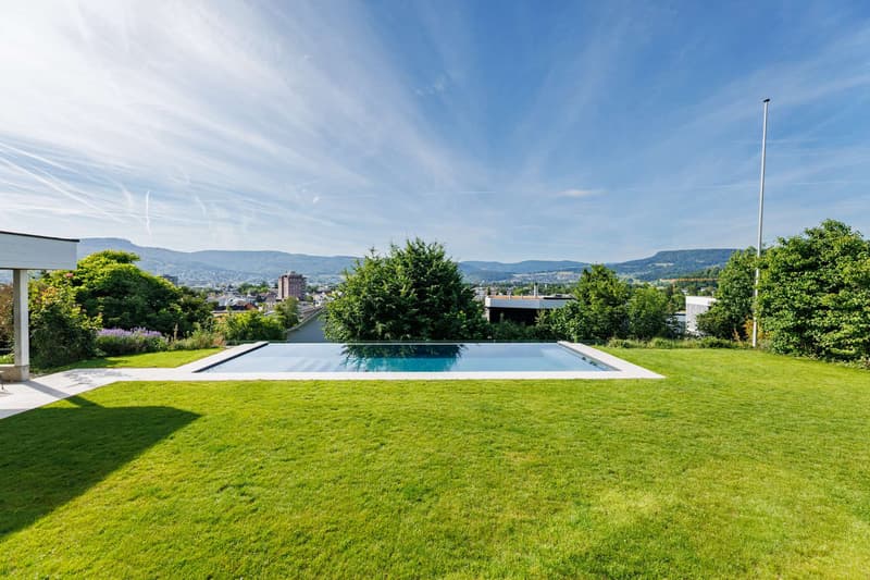 Grosszügiger Garten mit Infinity-Pool