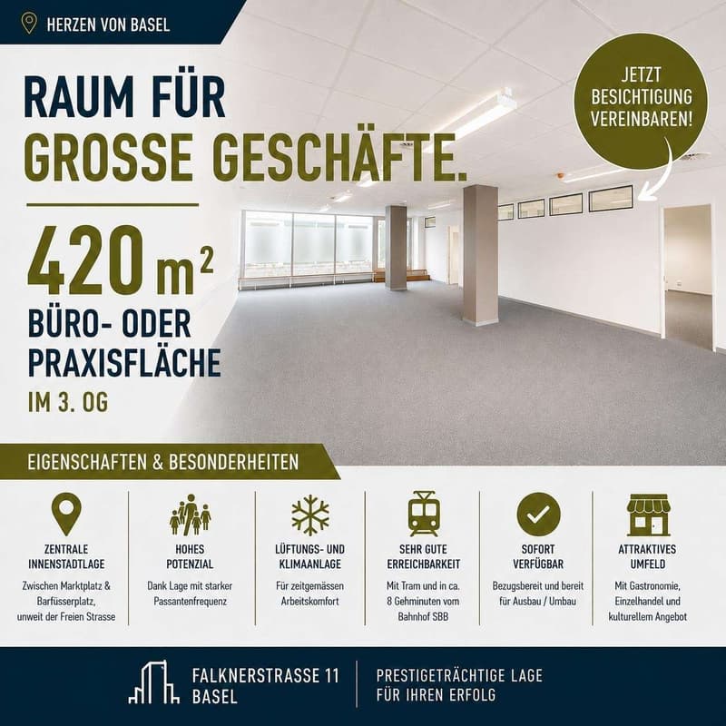 420m2 Büro- oder Praxisraum im 3.OG