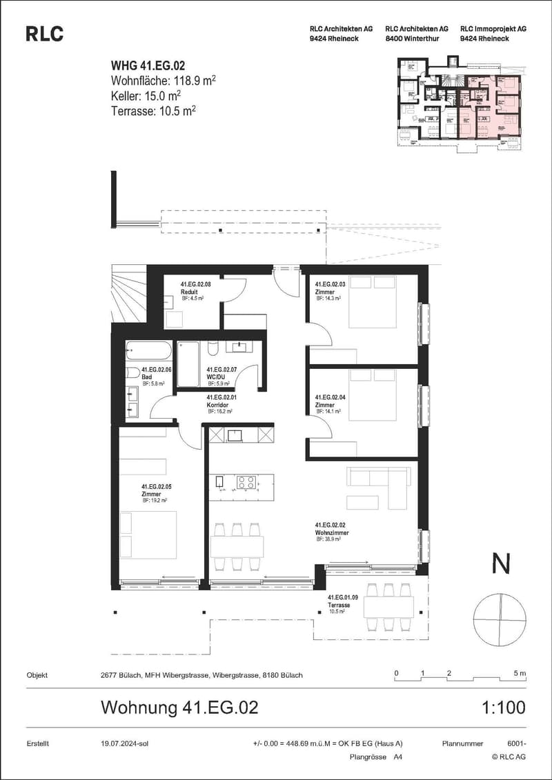 2 bedrooms, living room, kitchen, 2 bathrooms, balcony