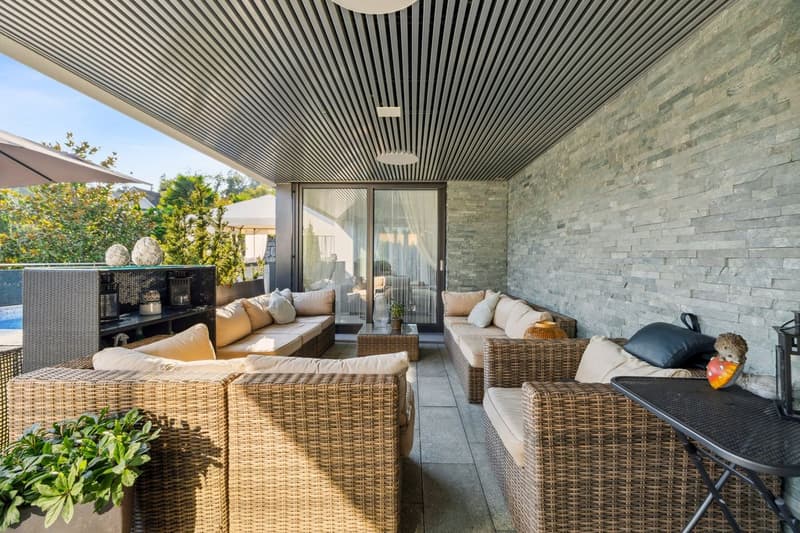 Gedeckter Terrassenbereich