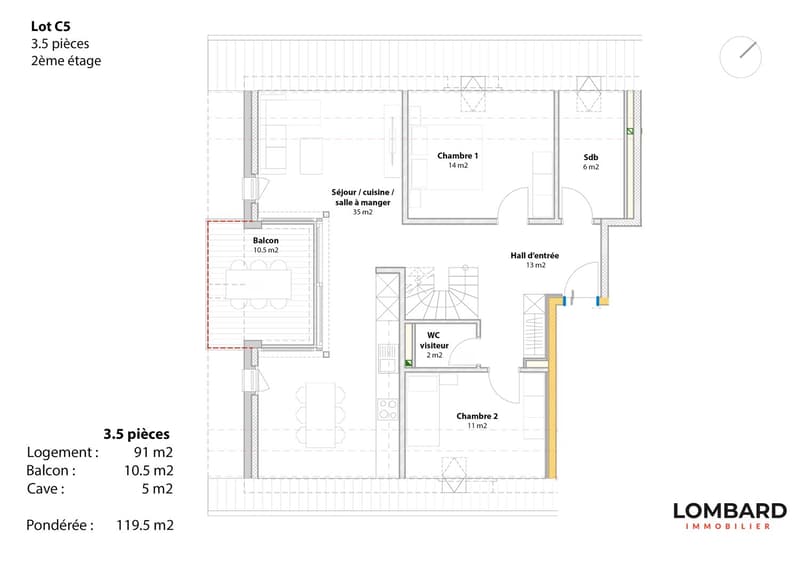 New 3.5-room apartment on the 2nd floor (12)
