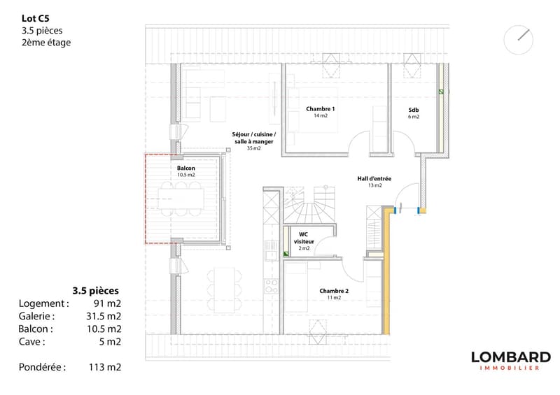 New 3.5-room apartment on the 2nd floor (12)