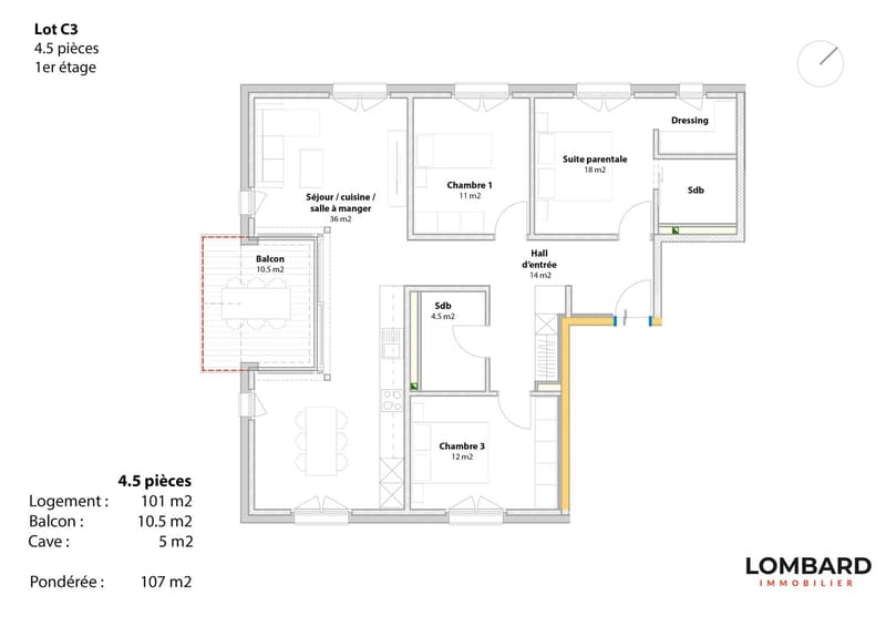 New 4.5-room apartment on the 1st floor (8)