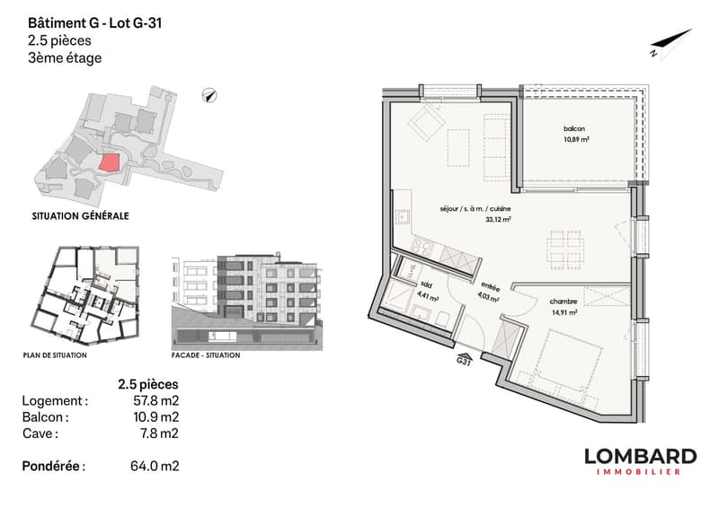 Attic of 2.5 rooms on the 3rd floor (6)