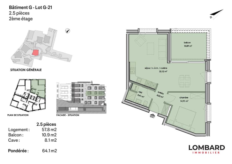 Appartement de 2.5 pièces au 2ème étage (6)