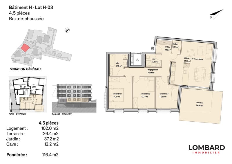 Appartement de 4.5 pièces en rez-de-jardin (6)