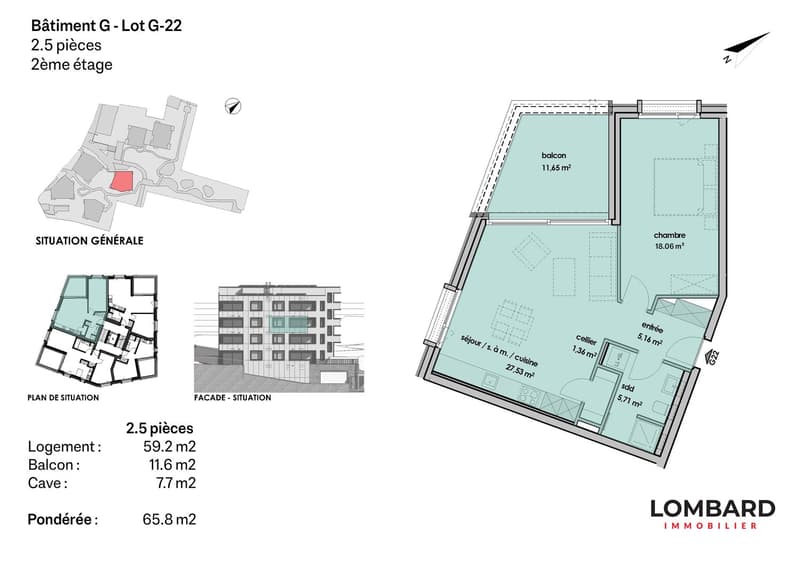 Appartement de 2.5 pièces au 2ème étage (6)