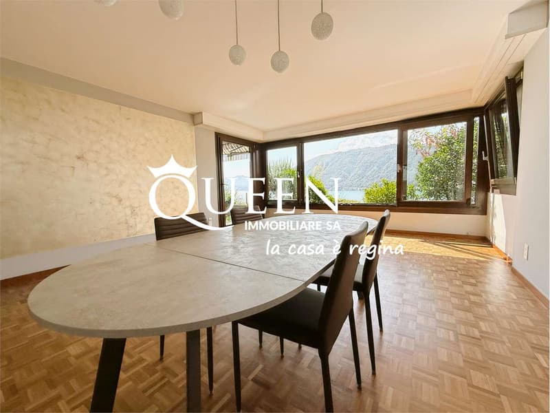Bissone: 4.5-Zimmer-Wohnung, 150 m², Seeblick, Garten, Portikus (5)