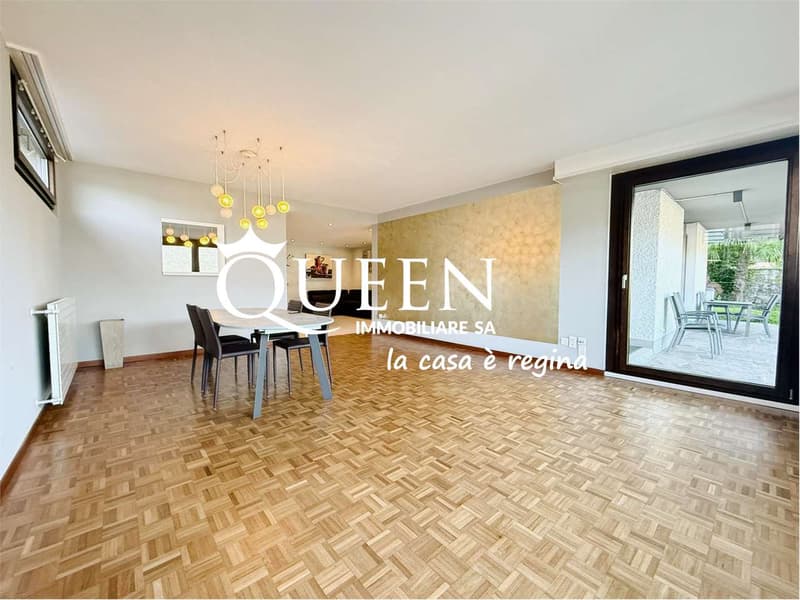Bissone: 4.5-Zimmer-Wohnung, 150 m², Seeblick, Garten, Portikus (6)
