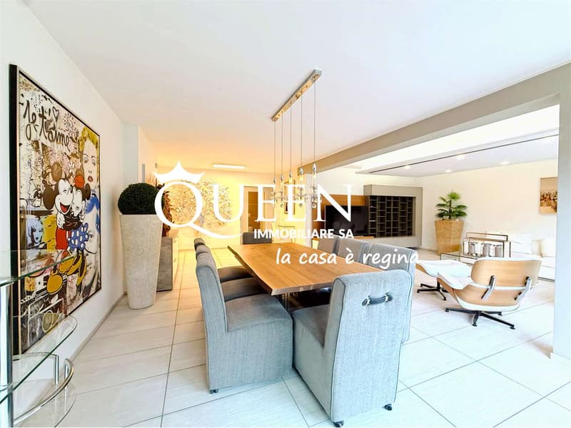 Origlio: 4.5-room attic, furnished, 220 sqm, with terraces, pool, (8)