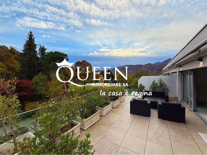 Origlio: 4.5-room attic, furnished, 220 sqm, with terraces, pool, (5)
