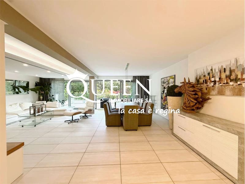 Origlio: 4.5-room attic, furnished, 220 sqm, with terraces, pool, (3)