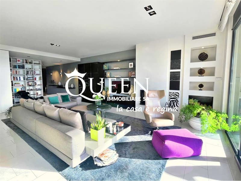Aldesago: attico 5.5 locali, 320 mq., roof terrace, Jacuzzi, vista moz (4)