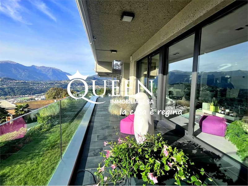 Aldesago: attico 5.5 locali, 320 mq., roof terrace, Jacuzzi, vista moz (2)