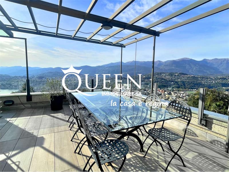 Aldesago: attico 5.5 locali, 320 mq., roof terrace, Jacuzzi, vista moz (11)
