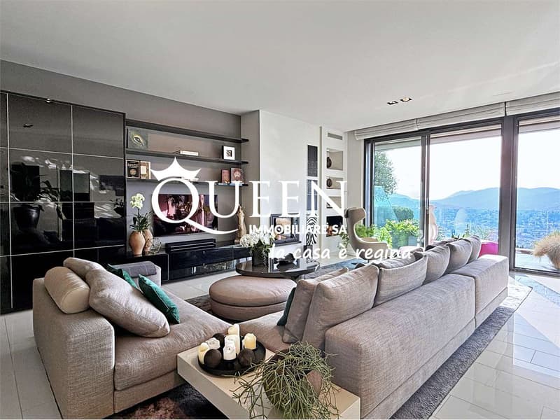 Aldesago: attico 5.5 locali, 320 mq., roof terrace, Jacuzzi, vista moz (5)