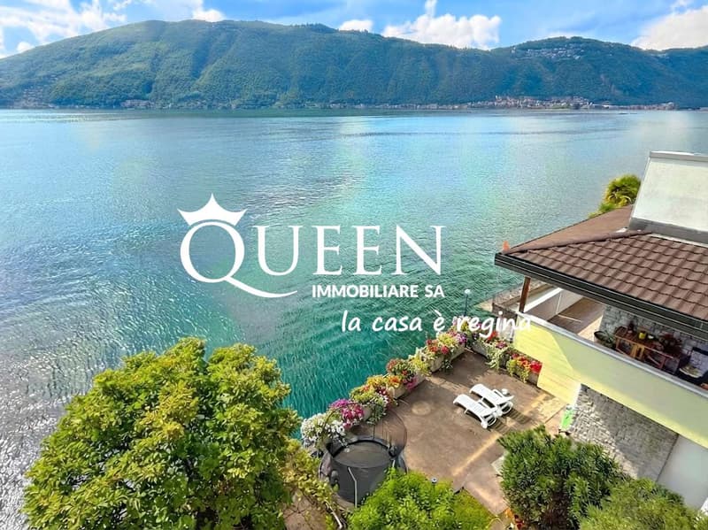 Bissone: villa pieds dans l'eau, 6 pièces, 300 m², terrasses, portique (11)