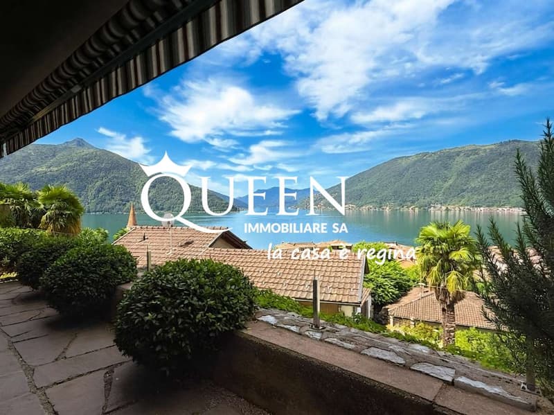 Bissone: appartamento 4.5 locali, 150 mq, vista lago, giardino, portic (1)