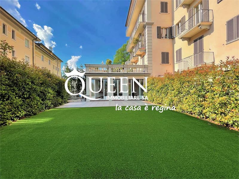 Lugano-Cassarate: appartamento 4.5 locali, 250 mq, portico, giardino, (2)