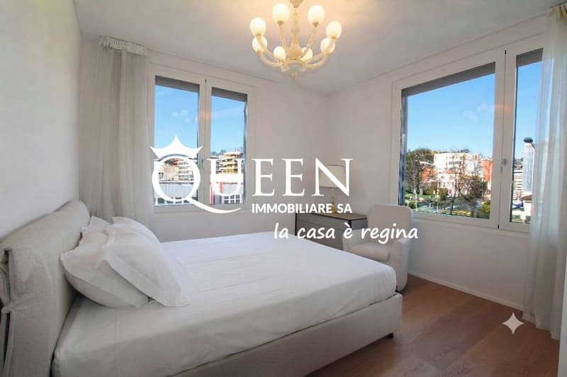 Lugano-Cassarate: lussuoso 4.5 locali, 150 mq., loggia , vista lago (9)