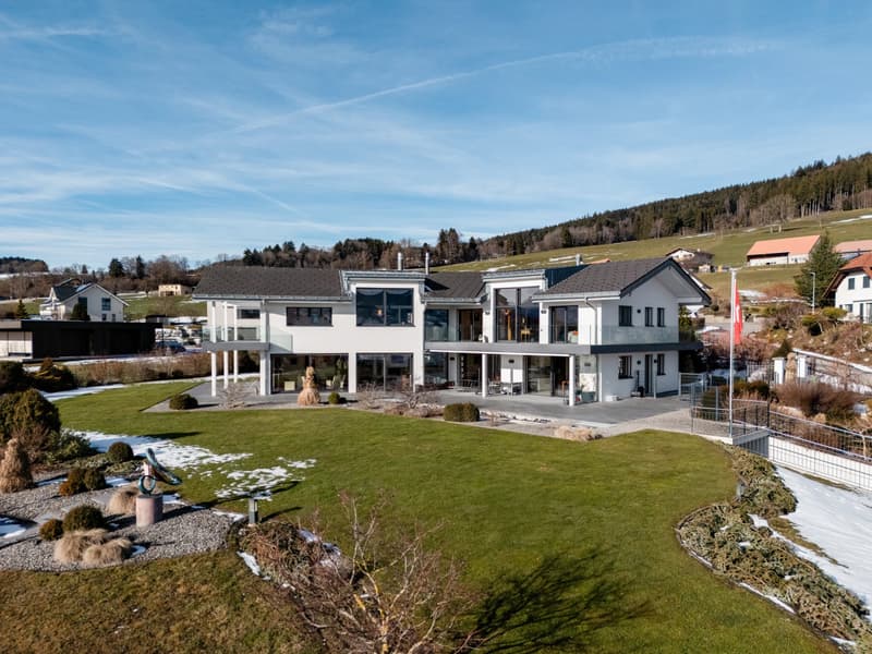 Prästigöse Residenz mit offener Panoramaaussicht über die Gruyère-Region (1)