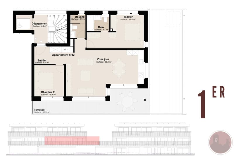 New 3.5-room apartment with large terrace (4)
