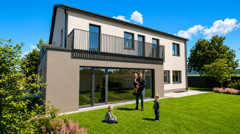 Modern single-family house with 6.5 rooms, carport, and parking space (1)