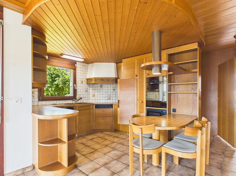 Charming 2.5-room apartment with winter garden, garden, and fireplace in Gränichen (5)