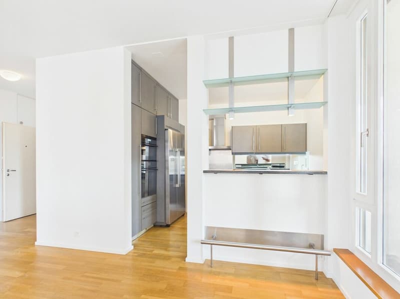 Stylish living on Bruderholz with chimney, balcony, terrace, and ornamental garden (8)