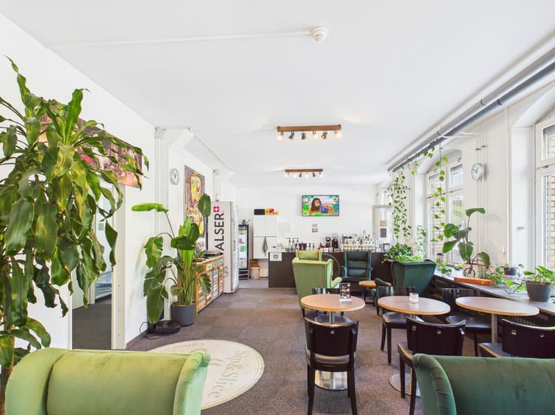 Attractive Café salon mit Blick auf den MFO- Park- Zürich-Oerlikon (1)