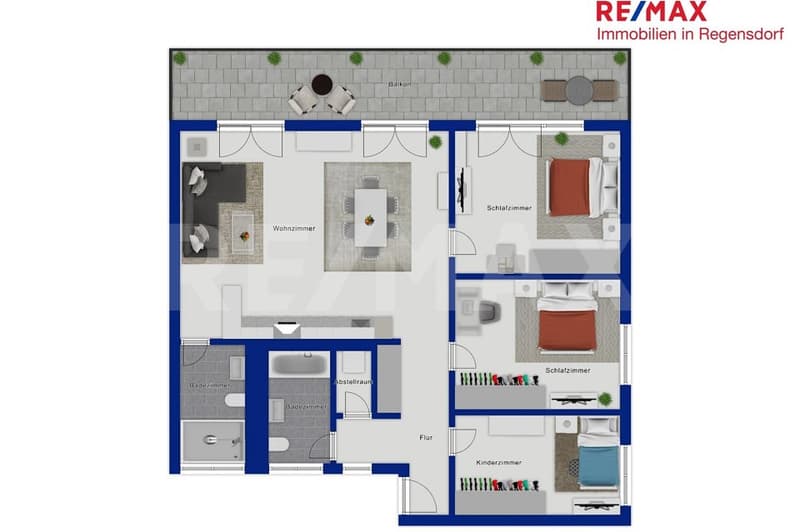 Appartamento moderno 4.5 locali con 134 m² e ampio balcone, ristrutturato, situato nel centro di Kloten (9)