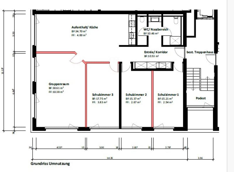 ausgebaute Büro oder Schule (2)