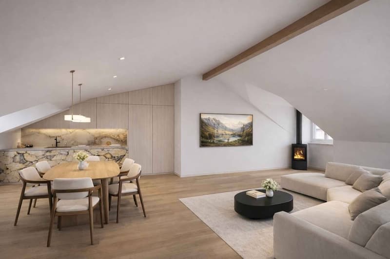 An exclusive attic with generous volumes, with private garden (4)