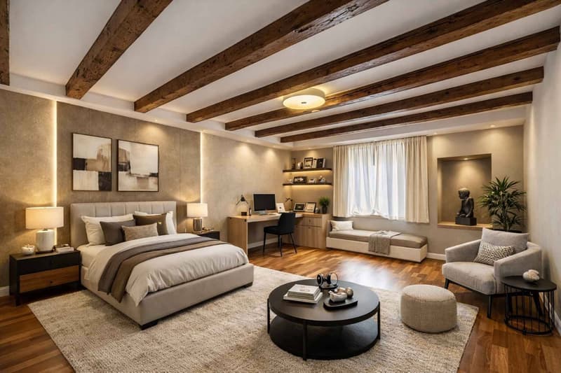 Beautiful village house renovated with charm, volumes and view of the Alps (7)
