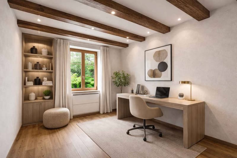 Beautiful village house renovated with charm, volumes and view of the Alps (4)