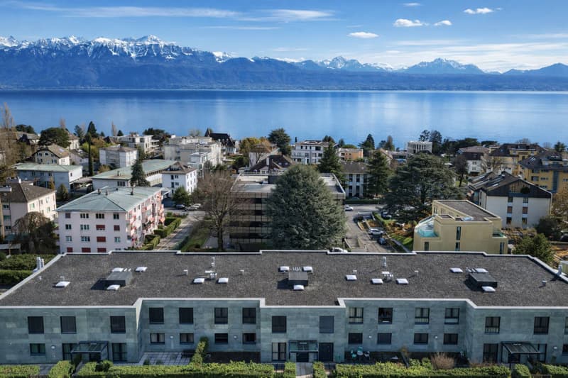 Duplex contemporaneo con giardino privato e vista sulle Alpi a Pully Sud (9)