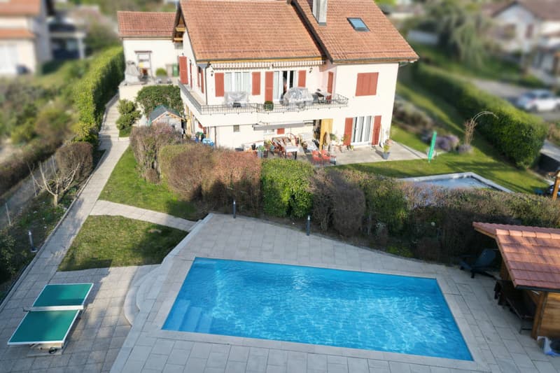 Villa mit beheiztem Pool und freier Sicht in Villars-Sainte-Croix (1)