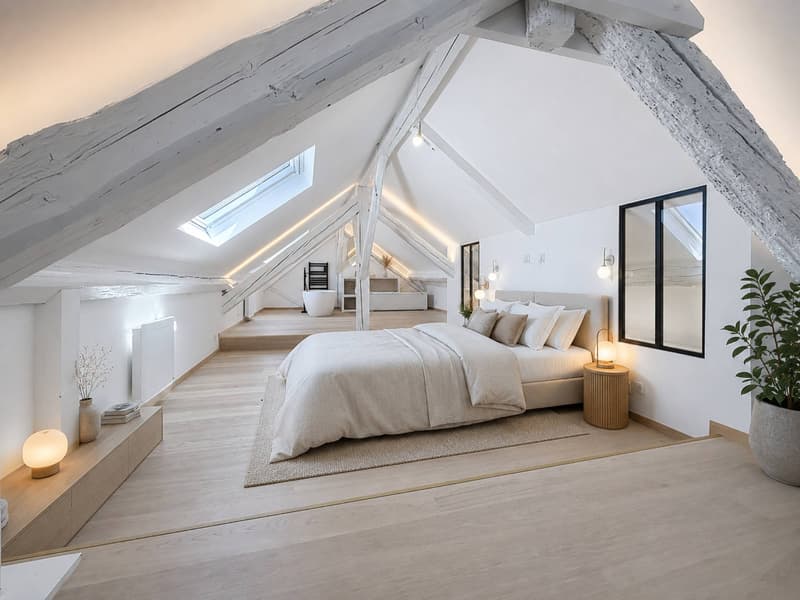 Mitten im Dorf, Dachgeschoss mit 153 m2 Charme (12)