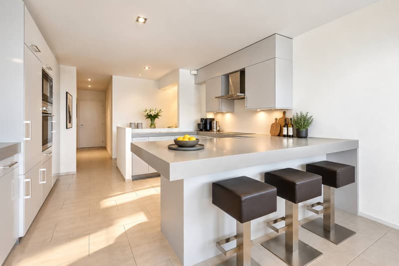 Duplex contemporain avec jardin privatif et vue sur les Alpes à Pully Sud (4)