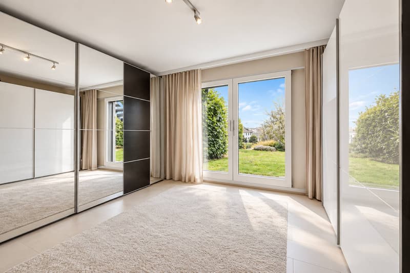 Duplex contemporain avec jardin privatif et vue sur les Alpes à Pully Sud (8)