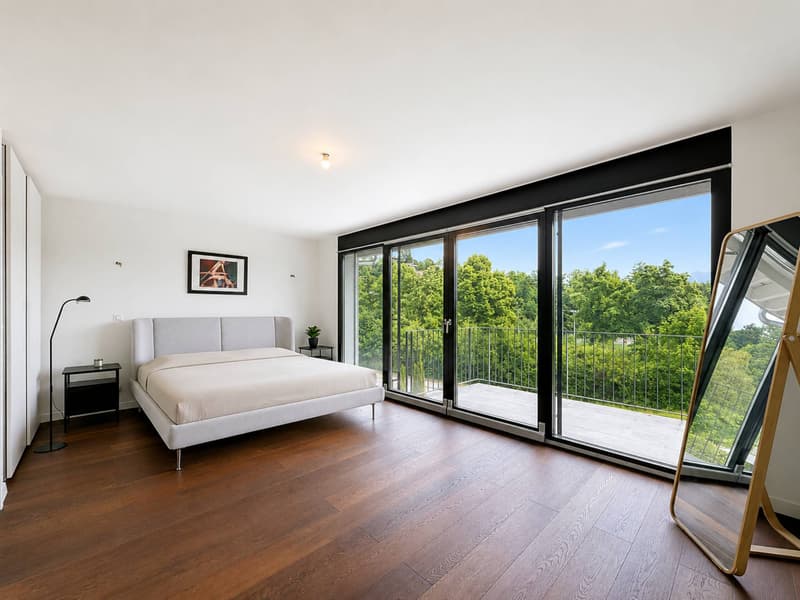 Villa a schiera contemporanea con giardini e vista aperta a Pully (6)